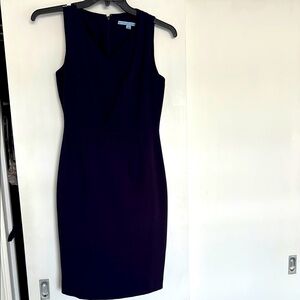 Calvin Klein Blue Sheath Midi Dress Scoop Neck Sleeveless